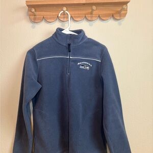 NFL Seahawks Navy Half-Zip Fleece Pullover